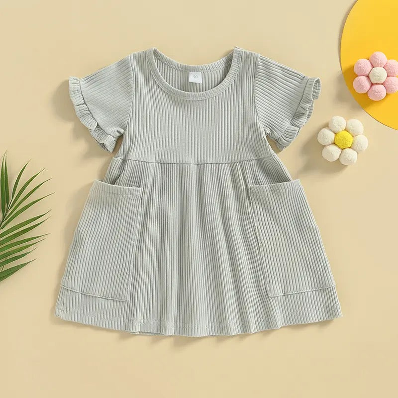 Ribbed Pocket Dress