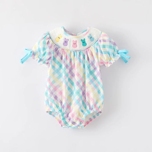 Embroidered Easter Smocked  Romper  | Preorder