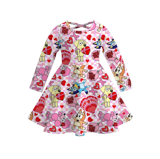 Girls Character Love Day Print Twirl Dress | Preorder