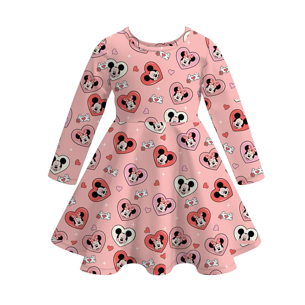 Girls Character Love Day Print Twirl Dress | Preorder
