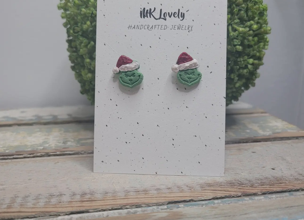 Grinch Studs | Hand Crafted |m