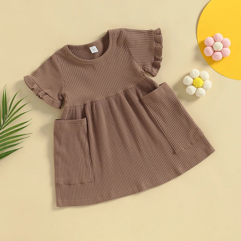 Ribbed Pocket Dress