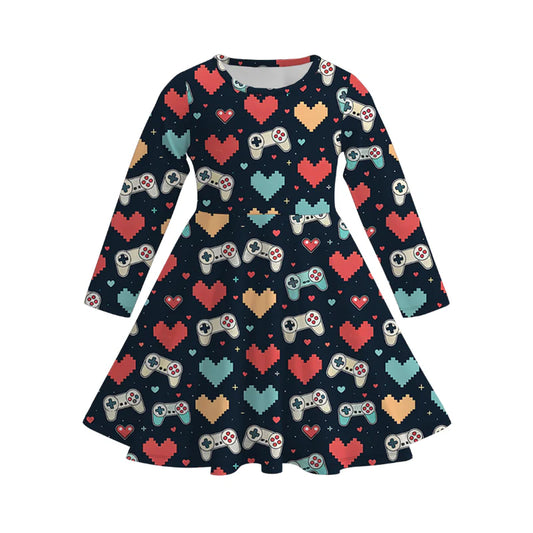 Girls Love Day Print Twirl Dress | Preorder