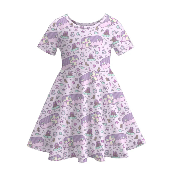 HAPPY CAMPER TWIRL DRESS  | Preorder