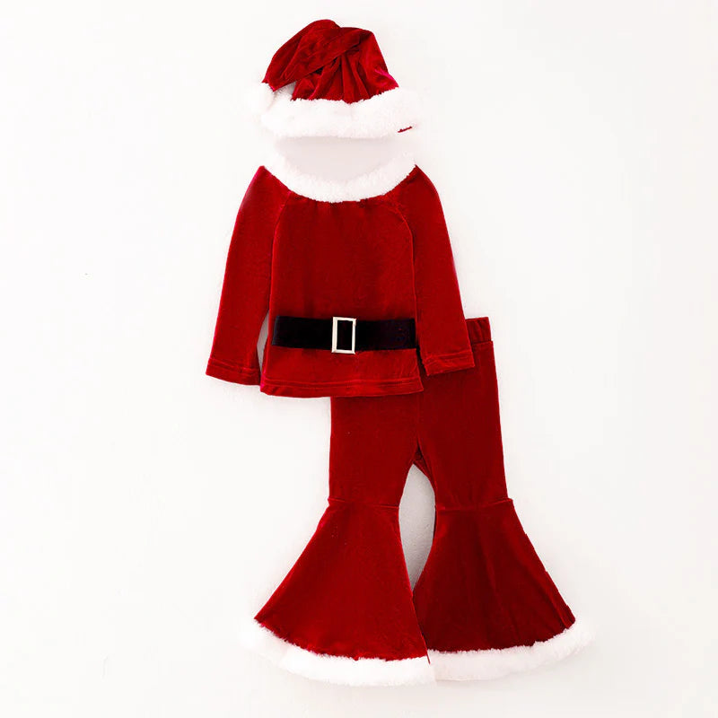 Santa Bell Bottom Velet Set| Preorder