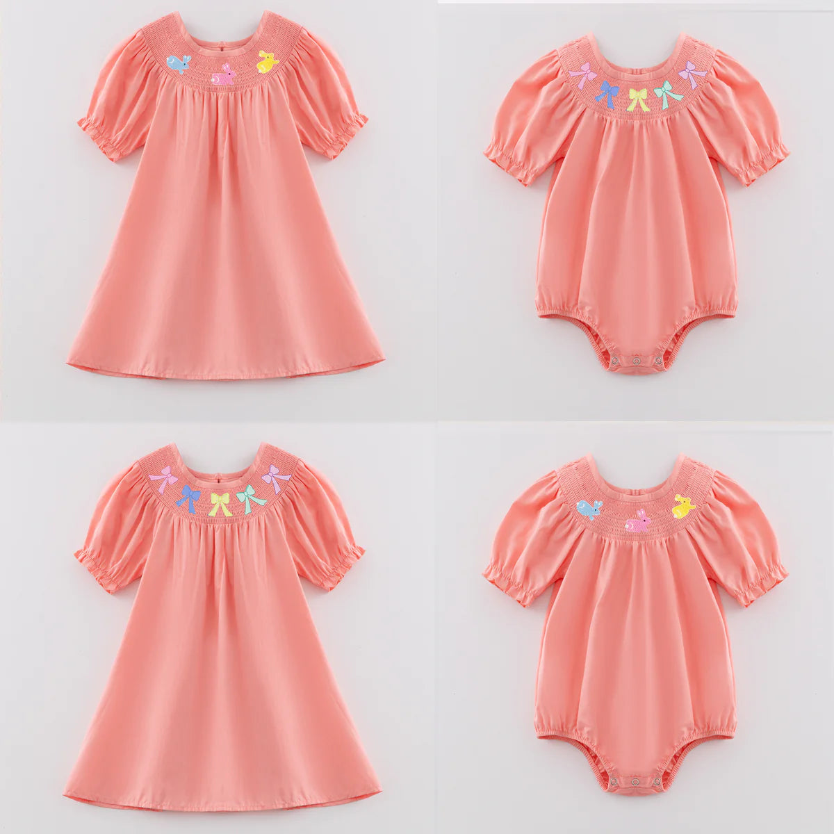 Embroidered Easter Smocked Dress and Romper  | Preorder