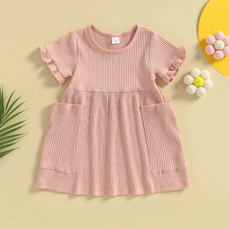 Ribbed Pocket Dress