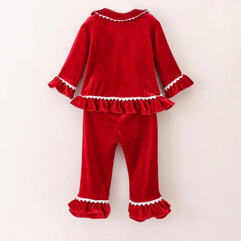 Red Velvet Christmas Pjs (Girls) | Preorder