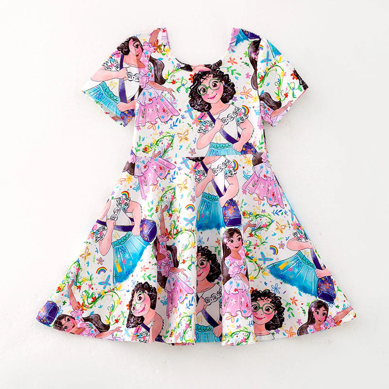 Quirky Print Character Twirl Dress  | Preorder
