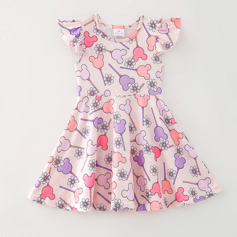 Purple Daisy Mouse Twirl Dress | Preorder