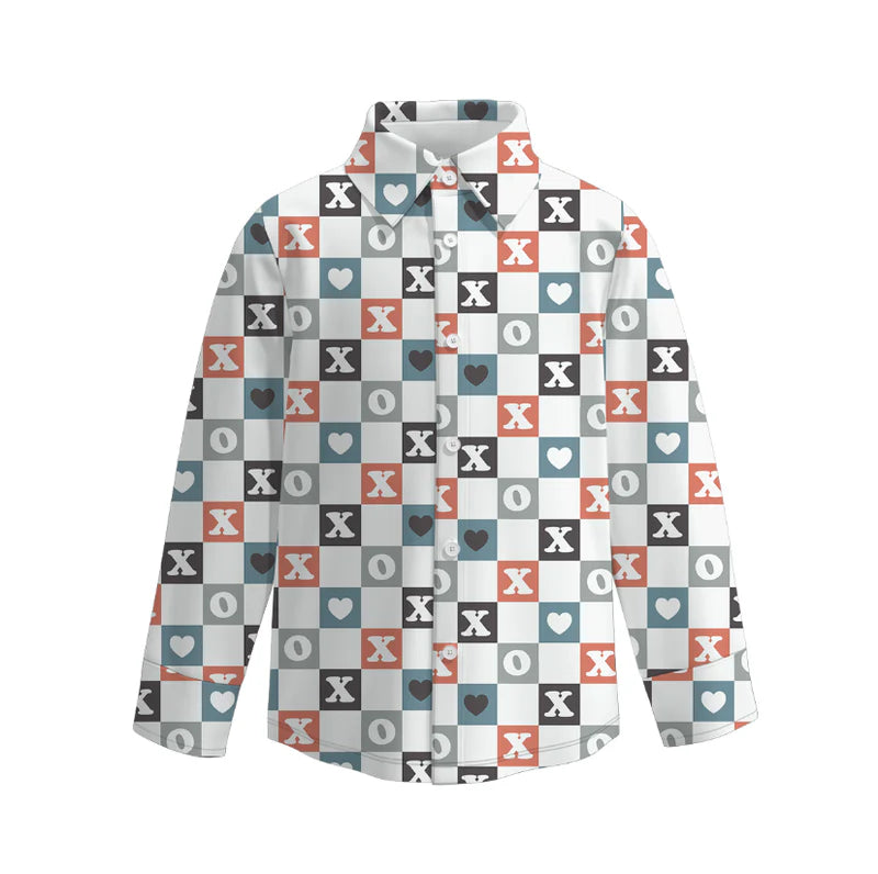 Boys Valentine’s Day Print Shirt| Preorder