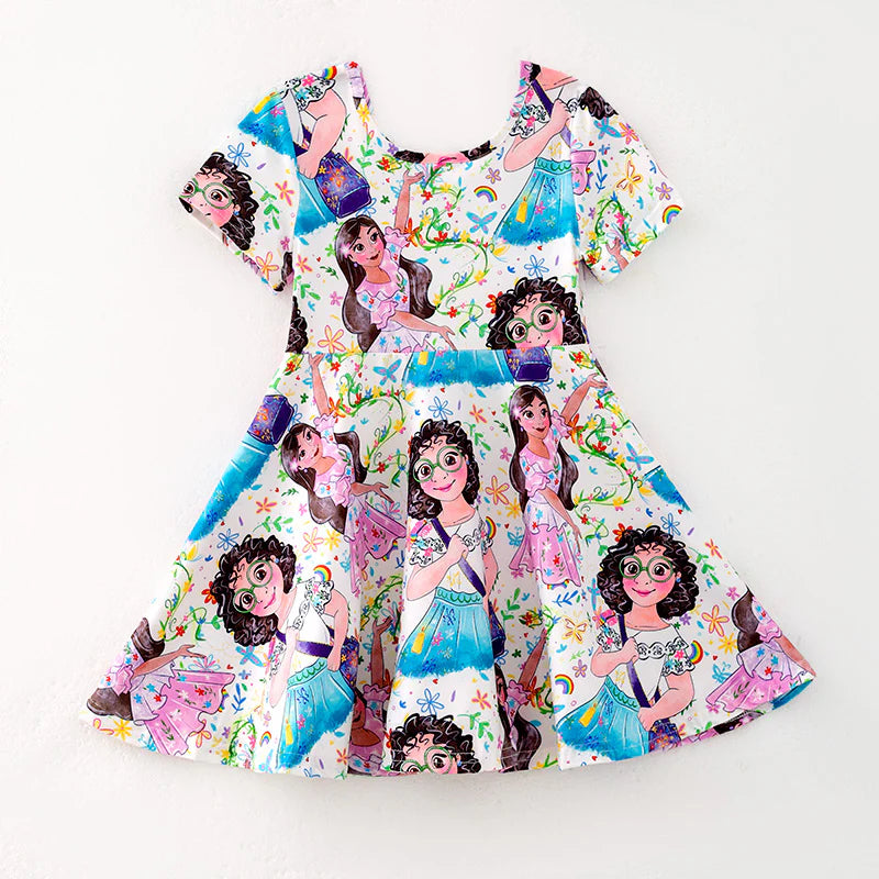 Quirky Print Character Twirl Dress  | Preorder
