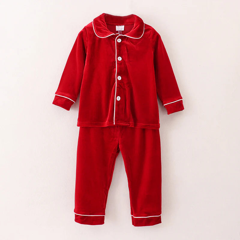 Red Velvet Christmas Pjs (Boy) | Preorder