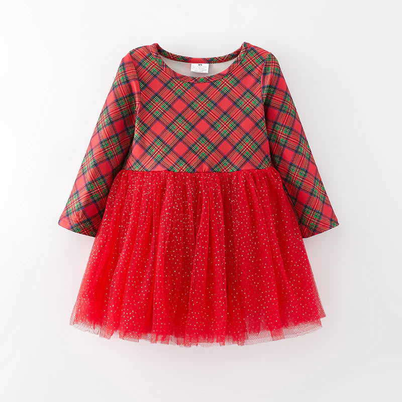 Christmas pliad Tule Dress | Preorder
