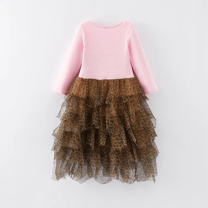 Leopard Print Santa Tulle Dress | Preorder