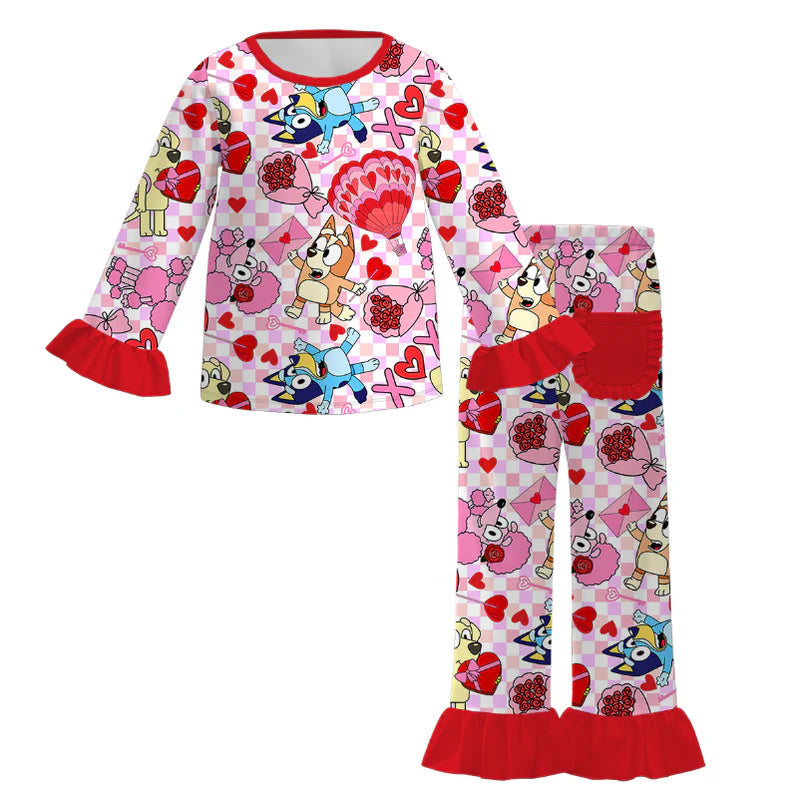 Girls Character Love Day Print PJs | Preorder