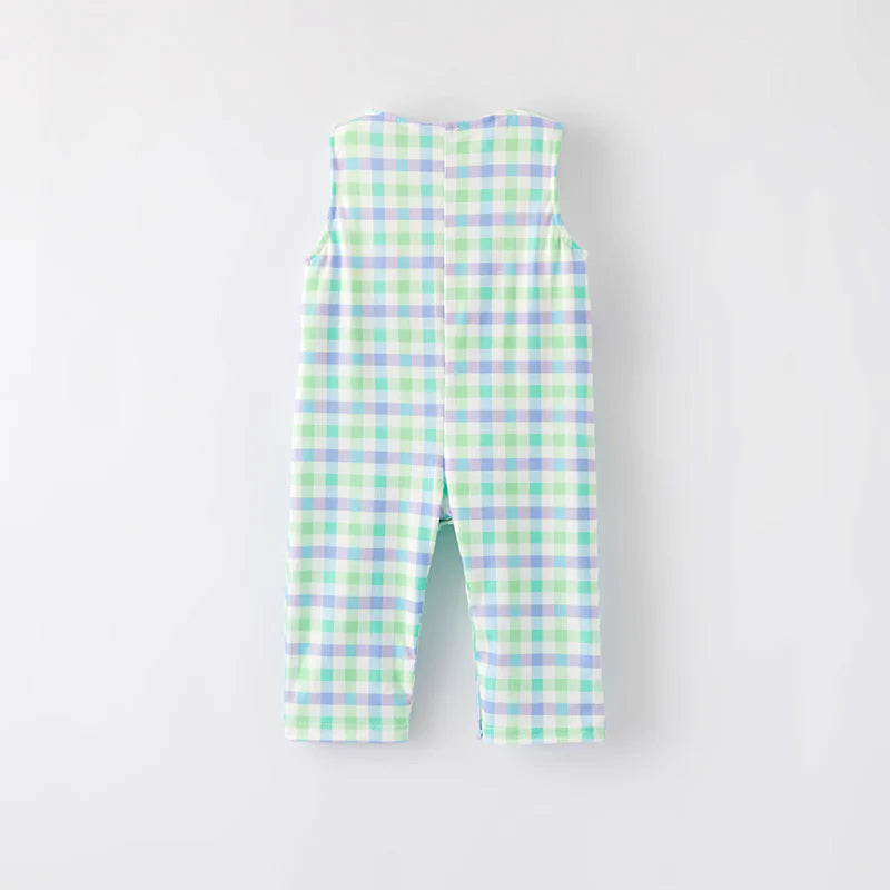 Embroidered Easter Smocked  Boys Romper  | Preorder