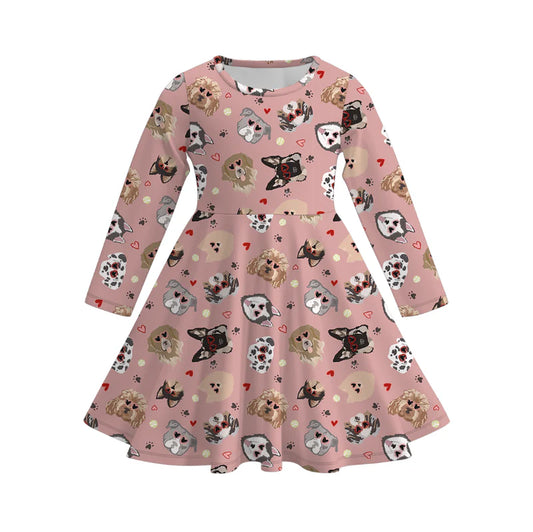 Girls Love Day Print Twirl Dress | Preorder