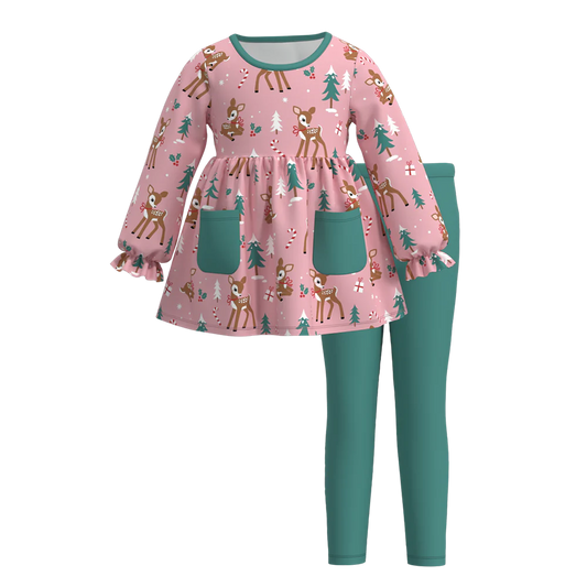 Christmas Print Legging Set | Preorder