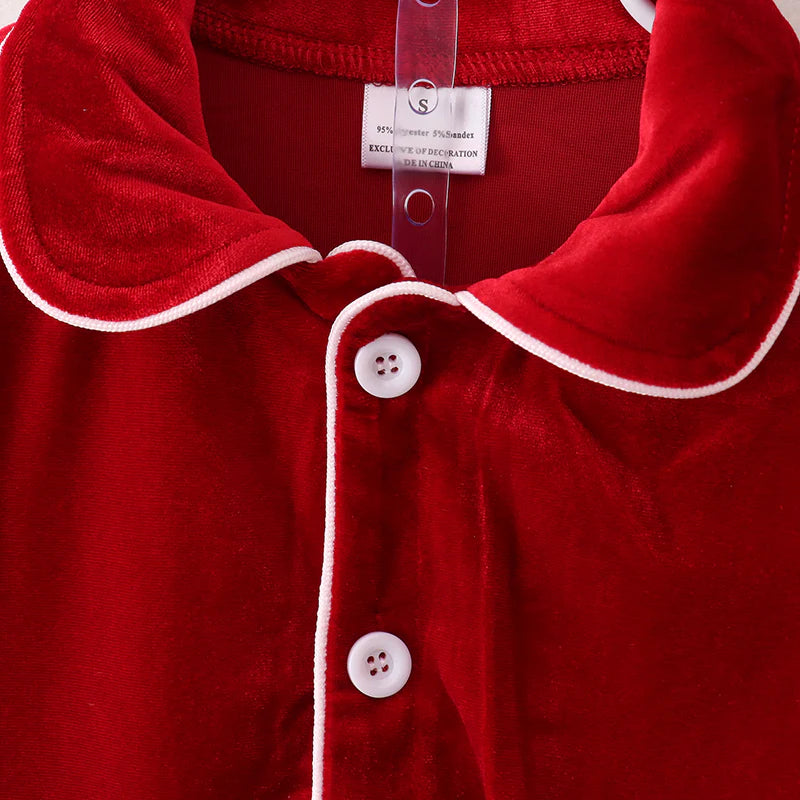 Red Velvet Christmas Pjs (Boy) | Preorder