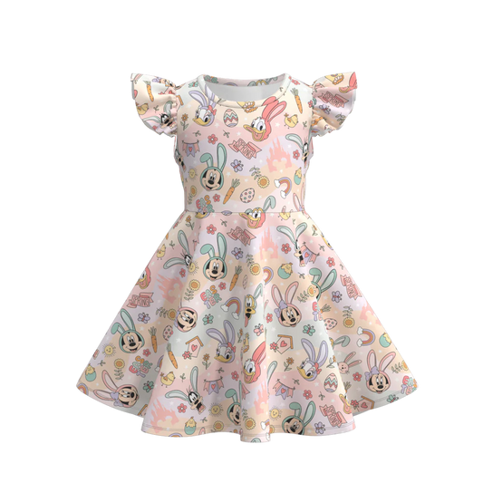Easter Print Twirl Dress  | Preorder