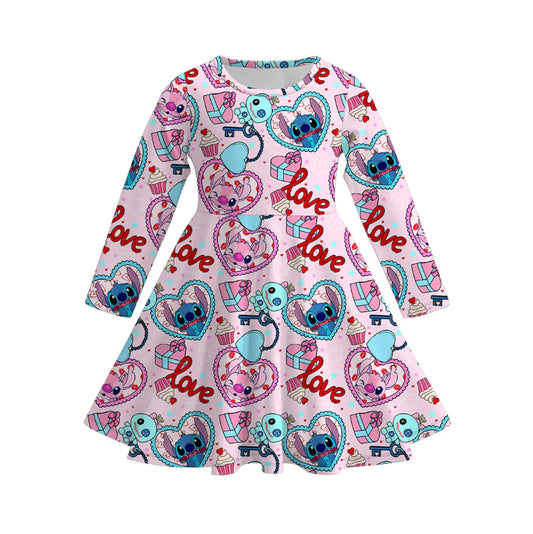 Girls Character Love Day Print Twirl Dress | Preorder