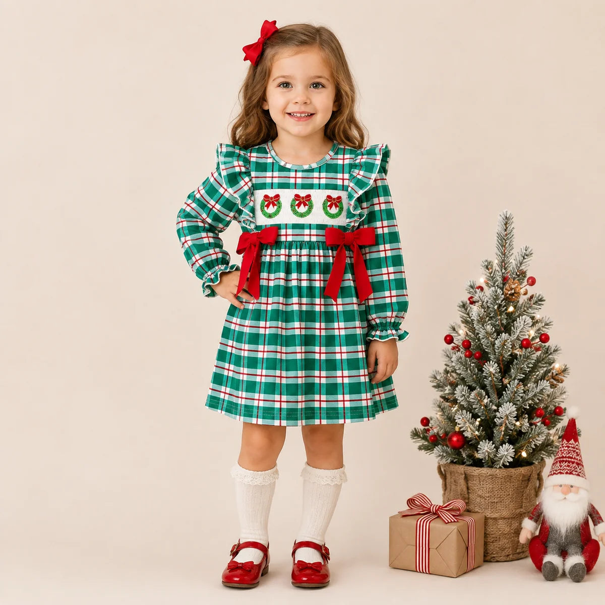 Christmas Smocked Dress | Preorder