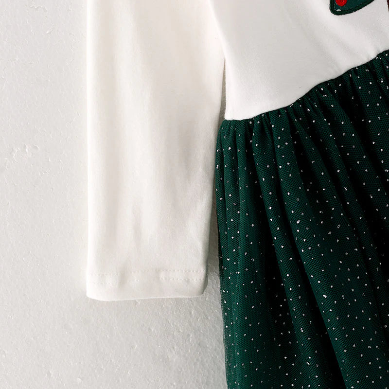 Christmas Tree Applique Dress| Pre-Order
