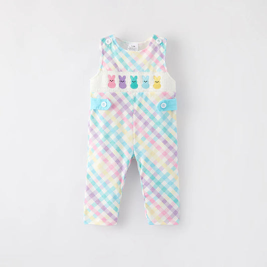 Embroidered Easter Smocked  Boys Romper  | Preorder