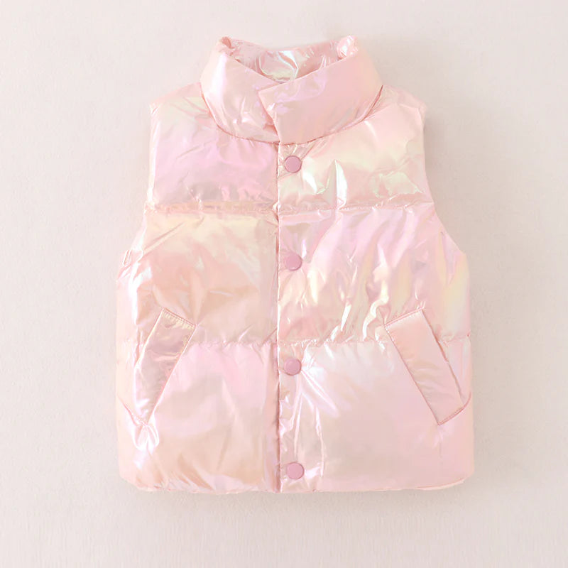 Laser Pink Down Vest | Pre Order