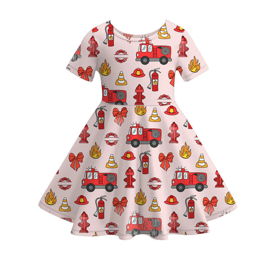 Fire Truck Themed Twirl Dress | Preorder