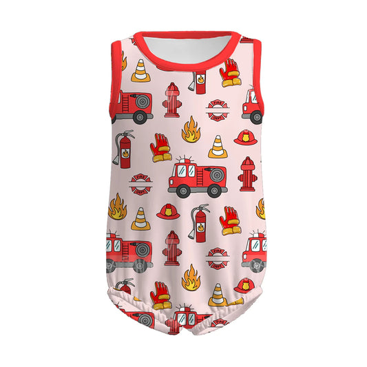Fire Truck Themed Twirl Romper | Preorder
