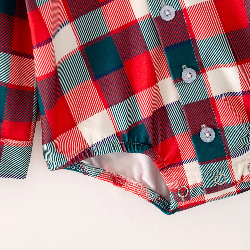 Plaid Christmas Romper | Preorder