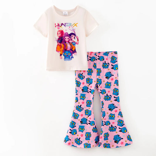 Character Print Flared Pant Set  | Pre-Order