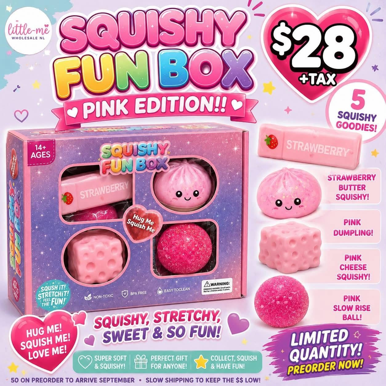 Pink Squishy Fun Box