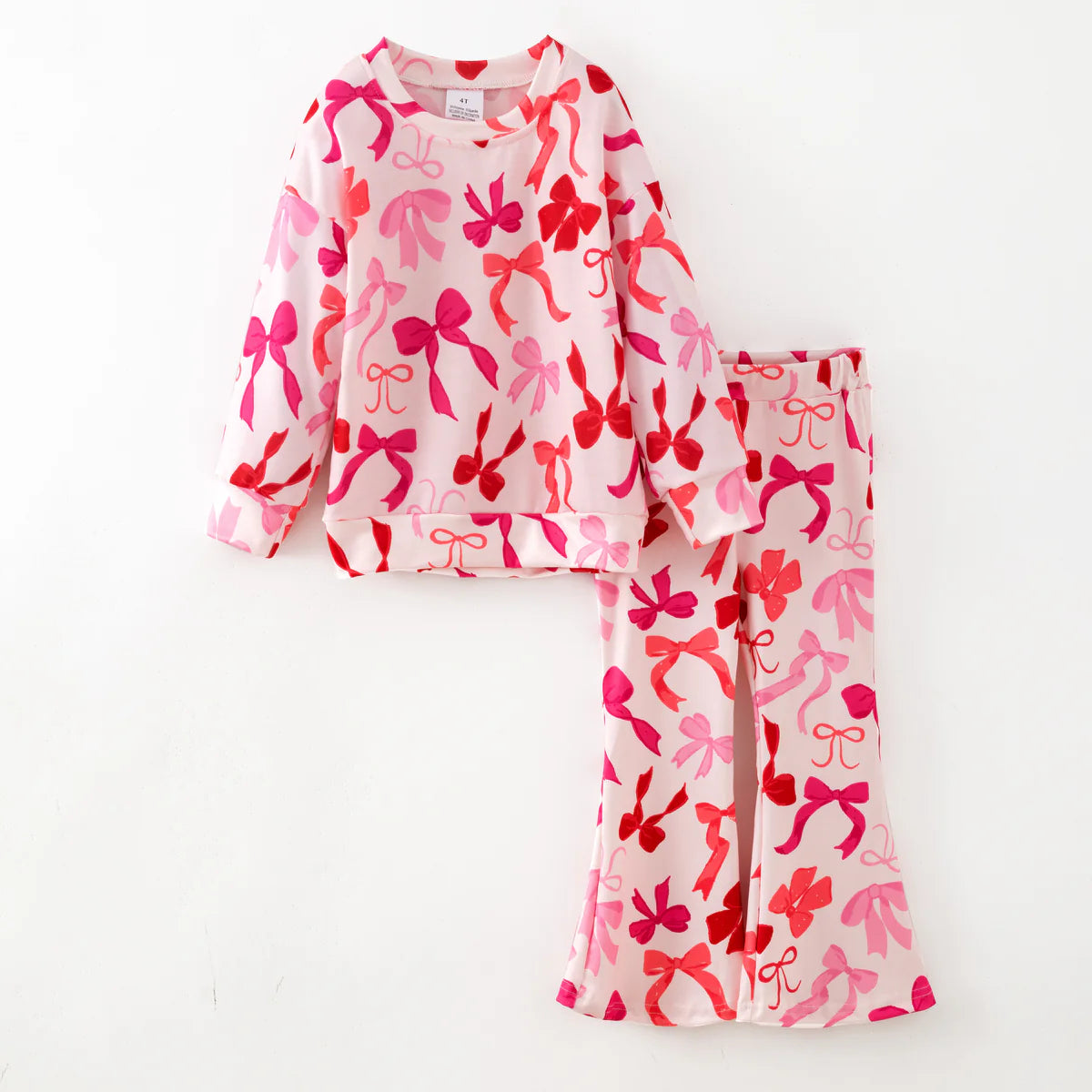 Christmas Bows Flared Pant Suit | Preorder