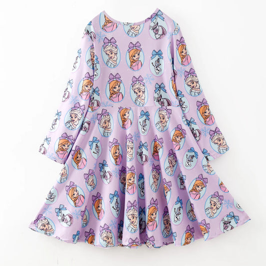 Character Print Twirl Dress | Preorder
