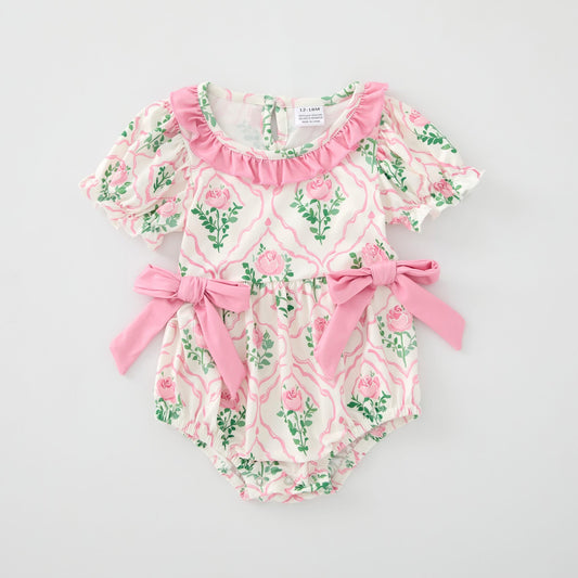 Pink Floral Romper | Preorder