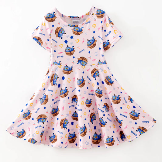 Character Print Twirl Dress | Preorder