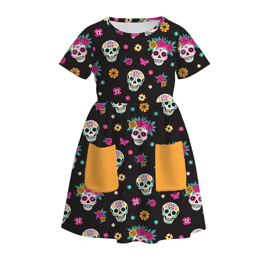 Sugar Skull Pocket Dress  | Preorder