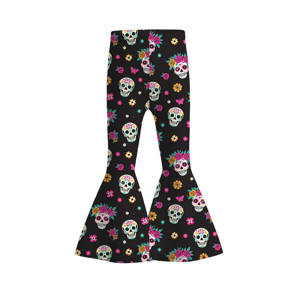 Sugar Skull Bell Bottoms | Preorder