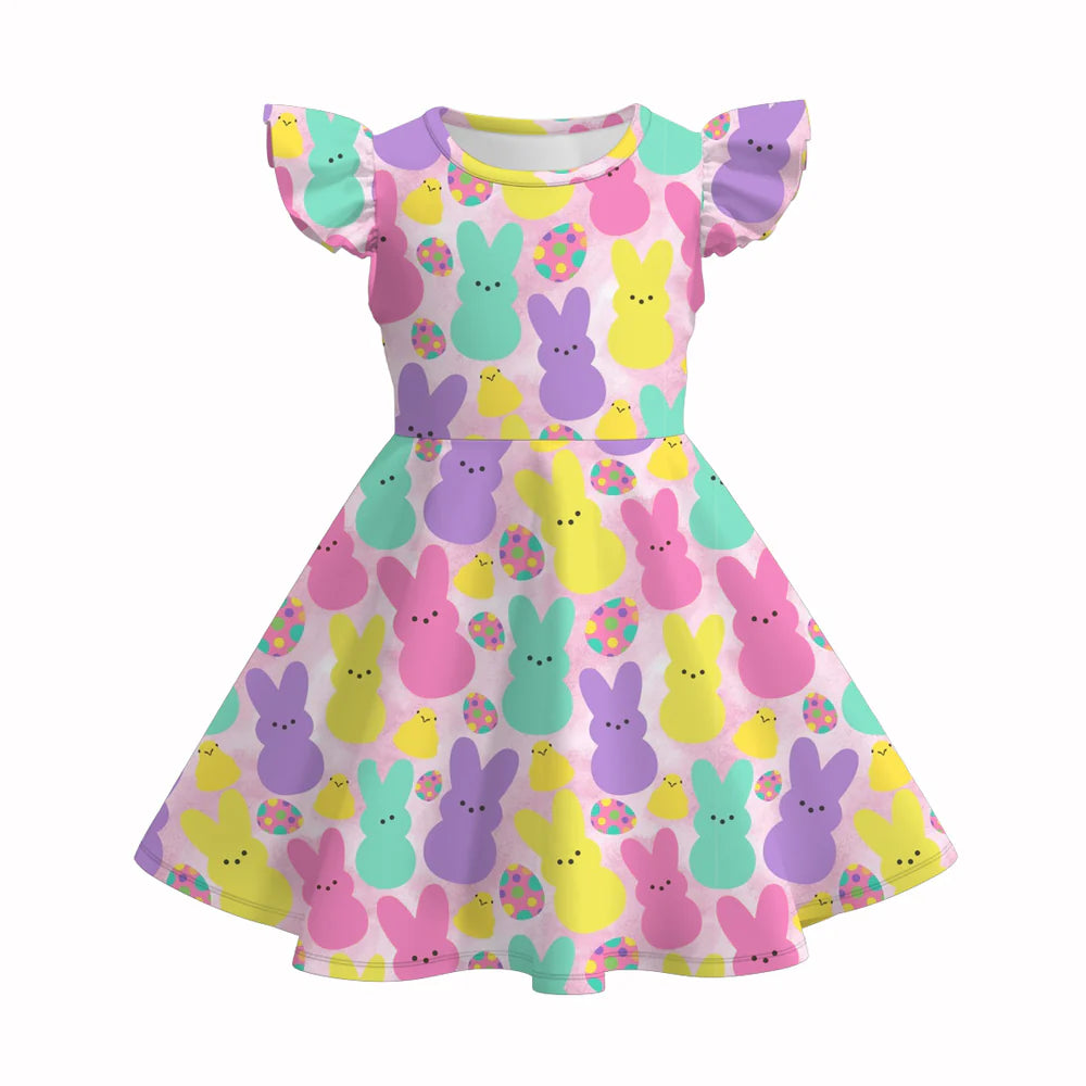 Girls Easter Peeps Twirl Dress  | Preorder