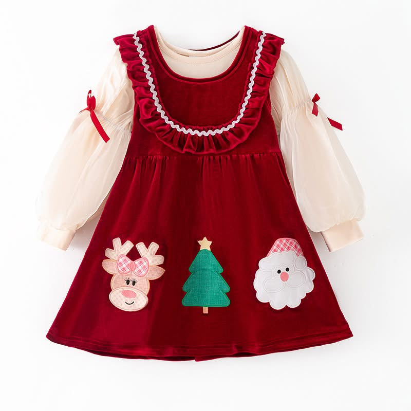 The Magic Applique Christmas Dress| Preorder