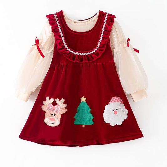 The Magic Applique Christmas Dress| Preorder