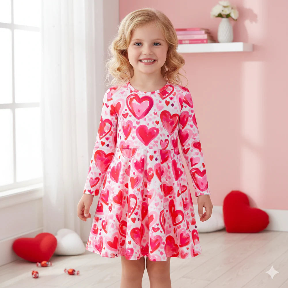 Love Day Print Twirl Dress | Preorder
