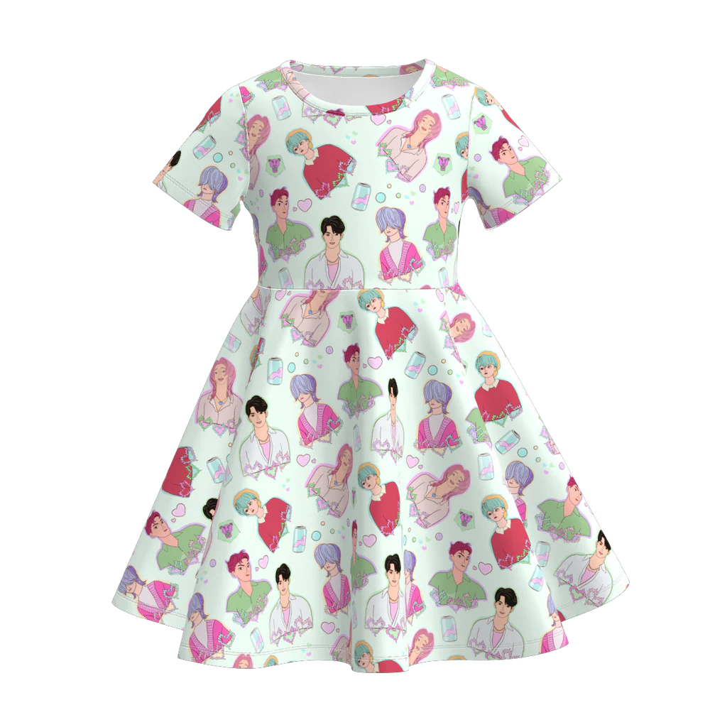 Movie Character Print Twirl Dress| PreOrder