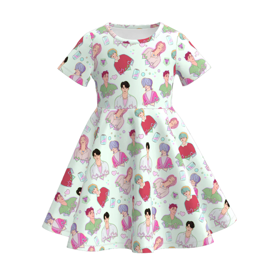 Movie Character Print Twirl Dress| PreOrder