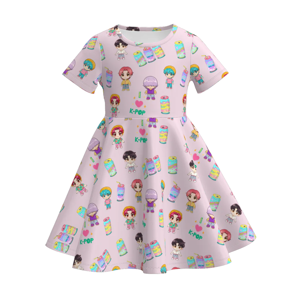 Movie Character Print Twirl Dress| PreOrder