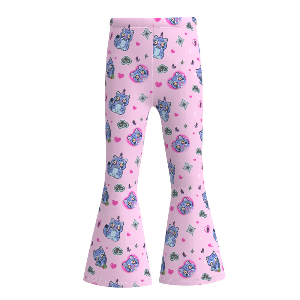 Flared Character Print Pants  | PreOrder