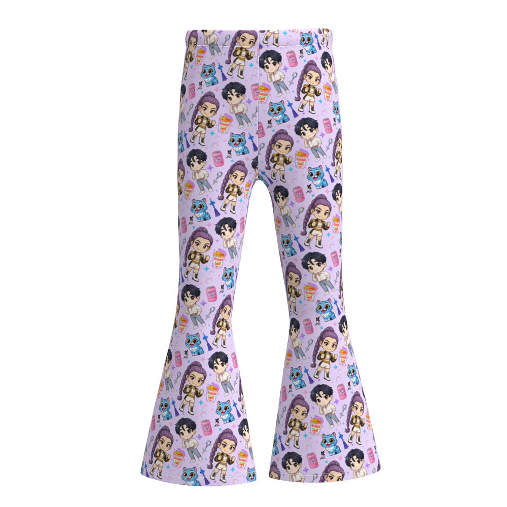 Flared Character Print Pants  | PreOrder